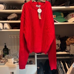 NWT - J. Crew Vibrant Red “Ruby” Cashmere Sweater sz S